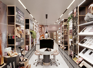 Custom Cosmetic Store Interior Design Beauty Display Furniture Makeup Showcase Counter Retail Shop Fixtures - Product Image 4