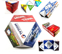 Cubes de puzzle 3D pliables en plastique personnalisés, longueur des côtés 6 cm, cube magique magnétique pliable et modulable