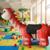 Équipement d'attraction pour aire de jeux intérieure/extérieure pour enfants, dinosaure animatronique grandeur nature télécommandé fait main pour centre commercial et lieux publics