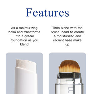 Stick <span class=keywords><strong>de</strong></span> fond <span class=keywords><strong>de</strong></span> teint changeant <span class=keywords><strong>de</strong></span> couleur en forme <span class=keywords><strong>de</strong></span> V, couvrance moyenne à totale, fini dewy, <span class=keywords><strong>maquillage</strong></span> <span class=keywords><strong>de</strong></span> base avec double embout et pinceau détachable - Product Image 2