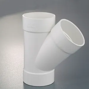 High quality environmental protection durable drainage DWV plastic pvc pipe y tee 3/4 3 way connector pipe fitting lateral tee
