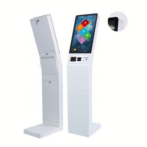 Freestanding 21.5 inch <span class=keywords><strong>Android</strong></span> AIO màn hình cảm ứng hàng đợi kiosk với <span class=keywords><strong>POS</strong></span> Máy Quét Mã Vạch Vé máy in tùy chọn - Product Image 3
