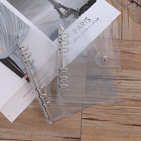 Classeur personnalisé à 6 anneaux 100 feuilles PVC couverture transparente planificateur cahier Mini bureau d'affaires Style école cadeau A4 A5 A6 tailles
