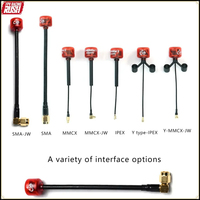 Antenne FPV RUSHFPV Cherry 2 II 5.8G 1.8DBI LHCP/RHCP Connecteur SMA/UFL/MMCX pour Drones FPV - Utilisation Numérique/Analogique
