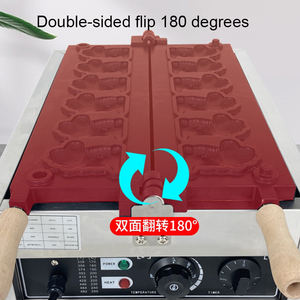 Электрическая вафельница QDMECH Taiyaki из нержавеющей стали с открытым ртом и антипригарным покрытием для молочного шоколада, 220 В - Product Image 6