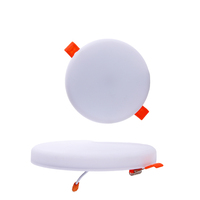 Éclairage de panneau intérieur réglable, encastré, sans cadre, rond, panneaux LED 3D pour plafond