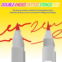 Stylo marqueur double pointe MO Tattoo pour maquillage permanent et dessin artistique, personnalisable avec logo OEM/ODM, stylo de dessin artistique coloré