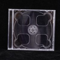 Boîte de protection pour disques CD en plastique transparent PS standard de 10,4 mm, double plateau intérieur, impression de logo, album musical, film, boîte de protection pour disques