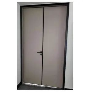 アメリカンスタイルのインテリアルームホワイトカラーアルミニウムドアカスタムホームホテルシェーカーアルミニウム-木製ドア
