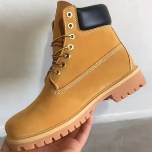 Botas Casuales de Caña Alta para Hombre, con Cordones, Ligeras, Antideslizantes, Impermeables, de Cuero Genuino, con Suela de Goma Gruesa y Punta Suave - Product Image 4