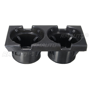 <b>Black</b> Double Hole Car Vehicle Front Center <b>Console</b> Storage Box Coin + Cup Holder for BMW E46 3SERIES 1999-2006 51168217957 - Product Image 4