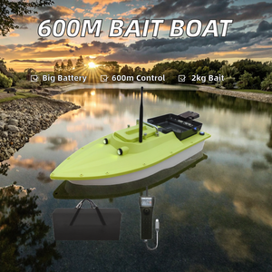 Yuerlang S80 Sondeur de pêche en plastique, <span class=keywords><strong>bateau</strong></span> à appât, double moteur brushless, retour automatique, télécommande 600m 18mph - Product Image 3