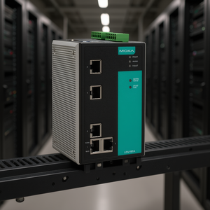 Commutateur géré Moxa EDS-505A-T, 5 ports, montage sur rail DIN industriel, commutateur Ethernet 24V IEEE 802.3 pour usage professionnel - Product Image 3