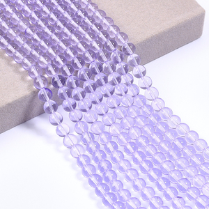 Perles de verre rondes perforées hautement transparentes en gros, strass en cristal - Product Image 3