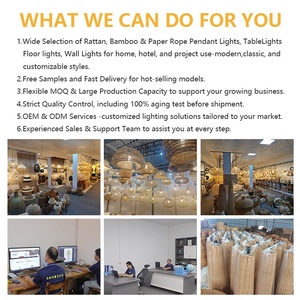 Lampadario Artigianale in Rattan, Lampada <span class=keywords><strong>a</strong></span> Sospensione in Vimini Intrecciato Stile Europeo, Lampada Pendente in Rattan Marrone per Casa, Hotel, Ristorante - Product Image 5