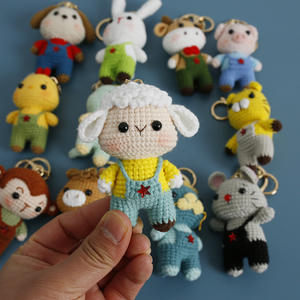 QX 2026 Hot Hand Knitting Amigurumi <b>Crochet</b> Mini Stuffed Animal Doll Keychains Handmade <b>Plush</b> Keychains - Product Image 4