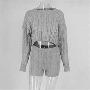 Ensemble deux pièces pour femmes K1191, automne-hiver, pull en tricot à manches longues, ensemble de pulls sexy pour femmes - Product Image 3