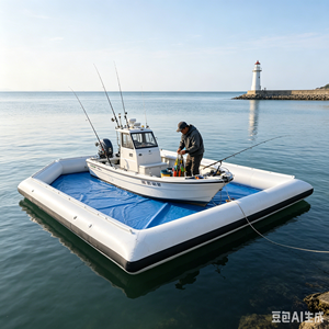 Dock de yacht gonflable mobile, plateforme flottante pour <span class=keywords><strong>bateau</strong></span> en PVC résistant aux UV pour l'amarrage de yachts de luxe - Product Image 1