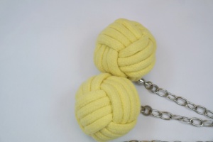 Ensemble de Poi de feu Extra Large Monkey Fist, Brûleurs en Kevlar avec Corde en Aramide et Chaîne Torsadée <span class=keywords><strong>pour</strong></span> la Danse et la Performance - Product Image 3