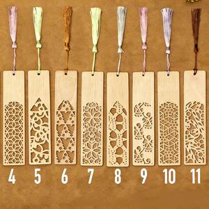 Marcapáginas de Madera con Borlas, Cortados con Láser, Personalizados, Recuerdos para Bodas, Fiestas y Días Festivos, Accesorios de Lectura para Amantes y Amigos - Product Image 4