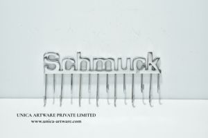 Modern Metal <b>Wall</b> <b>Hooks</b> Schmuck Word Design Decorative Hanging Rack <b>for</b> Jewelry <b>Keys</b> & Accessories Organizer <b>for</b> Export Price - Product Image 3