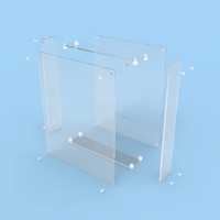 Boîte de présentation transparente en acrylique DIY pour fleurs séchées, souvenirs et petits objets commémoratifs