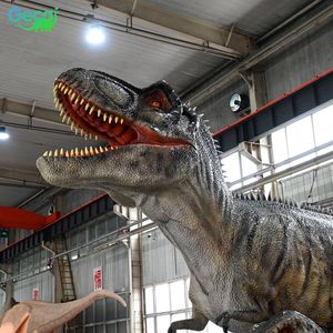 Gecai parque infantil al aire libre mecánico motorizado Animatronic modelo dinosaurios fábrica tamaño real T-rex para parque temático - Product Image 3
