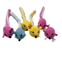 Jouet pour chat en peluche avec longue queue, jouet interactif à mâcher, jouet réaliste pour chatons et chats d'intérieur