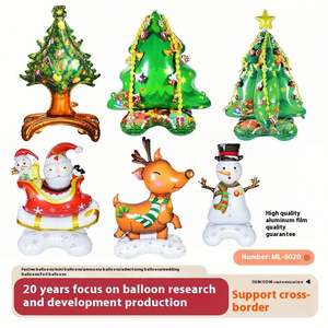 Globo de película de aluminio de árbol de Navidad de pie creativo 2022 nuevo producto para fiestas navideñas BOLA DE Navidad y adornos de árbol - Product Image 5