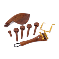 4/3 4/4 Full Size Violin Accessories Kit Violin Fine Tuning Tailpiece Geared Tuning Pegs Tracwood
