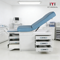 Lit d'accouchement électrique réglable Hochey Medical avec tiroirs, mobilier hospitalier, table d'examen gynécologique