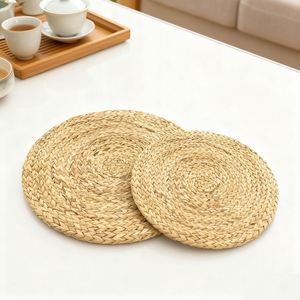 Wholesale Natural Handmade Vietnam Woven Water Hyacinth Solid Rattan <b>Table</b> <b>Mates</b> Home Wedding Banquet Disposable Place Mats - Product Image 3