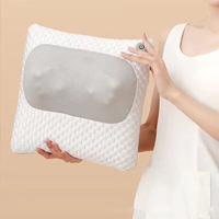 Almohada de masaje inalámbrica recargable con calefacción para cuello, espalda, cintura, piernas, masaje de cuerpo completo con control remoto