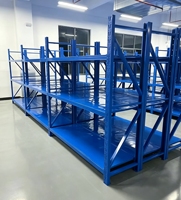 Étagère industrielle robuste de 300 kg, rayonnage en acier de 500 kg avec poutres anti-collision doubles