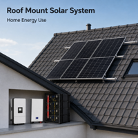 Hibrit Güneş Enerjisi Sistemi 5-30kW Monokristal Silikon MPPT Yedek Batarya, Evlerdeki Elektrik Kesintileri İçin
