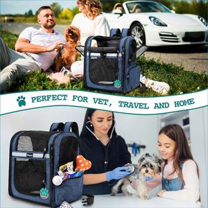 Sac de transport pour animaux de compagnie approuvé par les compagnies aériennes, sac de transport portable pour animaux de compagnie, sac de transport pliable en tissu pour chiens et chats - Product Image 6