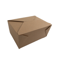 Boîte à emporter jetable empilable en papier kraft écologique, anti-fuite, compatible micro-ondes, avec revêtement UV, pour sushis, nouilles, traiteur, restaurant