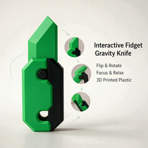 Juguetes Antiestrés: Cuchillo Fidget de Impresión 3D, Cuchillo Sensorial, Cuchillo Fidget de Plástico con Forma de Zanahoria para Adultos - Product Image 4