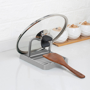 <b>Pot</b> <b>Lid</b> Rack Countertop Spoon Holder Plastic Multifunction Kitchen Storage Essential - Product Image 3