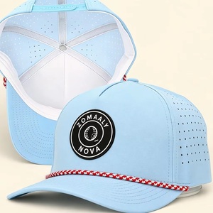 Nouvelle Casquette de Golf Sportive pour Hommes, 5 Panneaux, Découpe Laser, Logo Personnalisé, Patch PVC 3D, Usine Hydro BSCI, Faible MOQ, Vente en Gros, Expédition DDP - Product Image 1