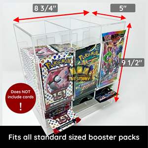 อะคริลิคแพ็คบูสเตอร์3ช่องเข้ากันได้กับ pokemonnn และการ์ดซื้อขายอื่นๆ - Product Image 2