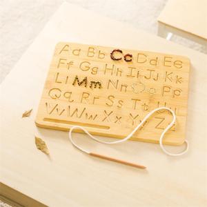 몬테소리 유치원 나무 보드 세트 문자 및 숫자 쓰기 연습을위한 어린이 조기 학습 교육 완구 1 세트 - Product Image 3
