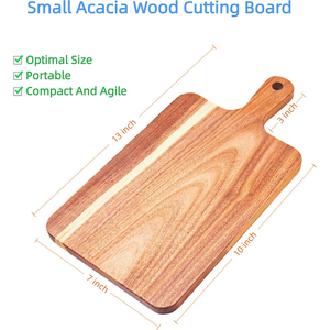 เขียงไม้กระถินเทศสำหรับเ<span class=keywords><strong>ส</strong></span>ิร์ฟชี<span class=keywords><strong>ส</strong></span> <span class=keywords><strong>ส</strong></span>เต็ก และอาหารอื่นๆ พร้อมหูจับ <span class=keywords><strong>ส</strong></span>ำหรับใช้ในครัวและร้านอาหาร - Product Image 2