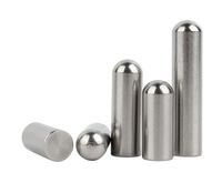 Pin Dowel Silinder Padat Baja Tahan Karat 304, Pin Penentu Posisi Kepala Bulat, Pin Ejektor Poros, Batang Bulat Halus M1-M8