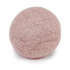 Bebevisa 100% Natural French Pink Clay Round Konjac Sponge Skin Care sponge for body exfoliating sponge And eco friendly