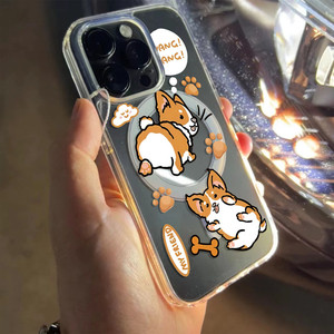 Coque de téléphone personnalisée magnétique Chiot <span class=keywords><strong>Corgi</strong></span> compatible avec iPhone 17 PROMAX 16PLUS 15 14 13 Samsung S26Ultra S22 S23 S25 S24 A17 - Product Image 4
