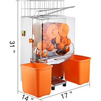 Citrus Sinaasappelpers Machine Automatische Sapcentrifuge Roestvrijstalen Sinaasappelpers 500W 20 Sinaasappelen/Min Oververhittingsbeveiliging