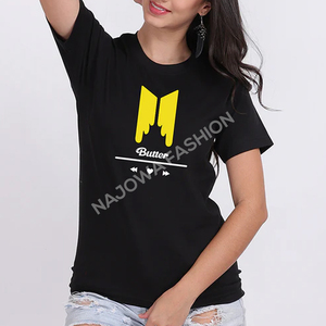 Bangladesh's Finest XL Size Women's Casual Printed Tees Slim Fit Short Sleeve 100% Cotton Eco-Friendly Compressed Custom <b>Knitted</b> - Product Image 2