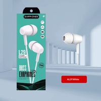 Écouteurs Stéréo Filaire Intra-Auriculaires L29/D21/U19 pour le Commerce International, avec Microphone à Driver Dynamique et Câble de 1,15 m – Vente Directe Usine