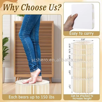 6 supports pliables pour gâteaux, présentoirs hauts en carton pour cupcakes, pour la présentation de desserts, la restauration, les mariages, les anniversaires et la décoration de fêtes